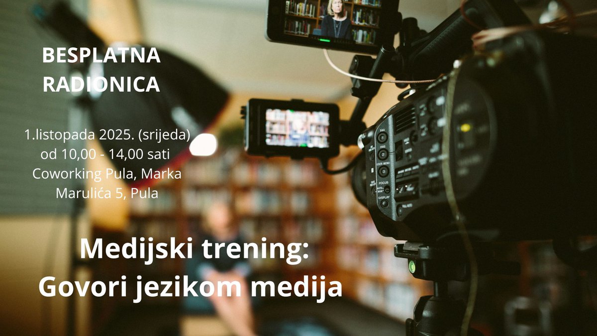 Poziv na radionicu - Medijski trening: Govori jezikom medija
