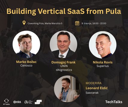 TechTalks u Coworkingu Pula na temu „Building Vertical SaaS from Pula“