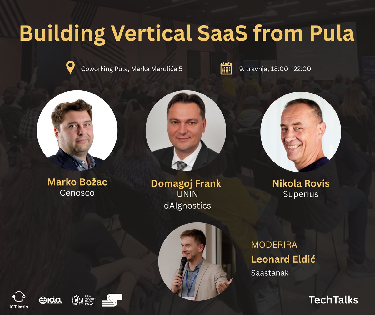 TechTalks u Coworkingu Pula na temu „Building Vertical SaaS from Pula“