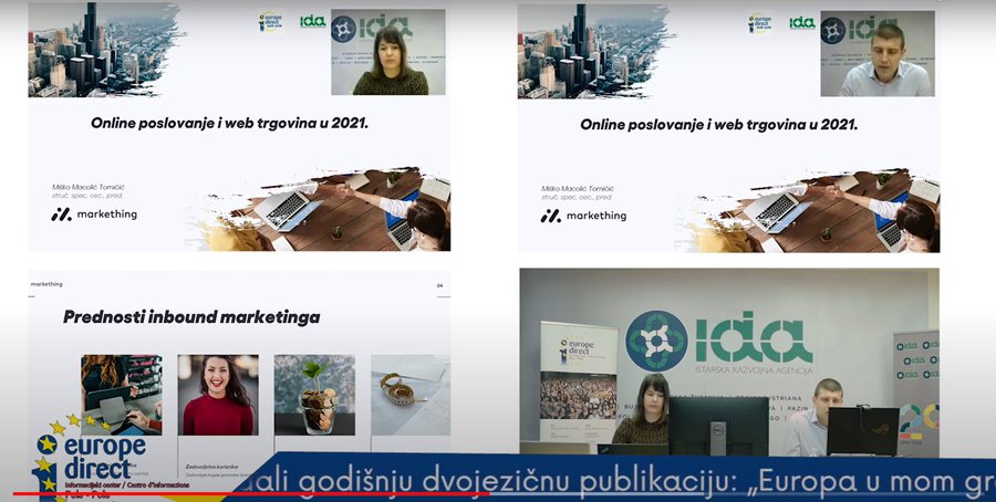 Video prilog o aktivnostima Europe Direct Informacijskog centra Pula-Pola u 2021. godini u suradnji s Istarskom razvojnom agencijom