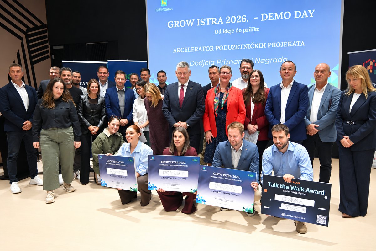 Od ideje do poduzetničkog uspjeha: održan Demo Day programa GROW ISTRA 2026.