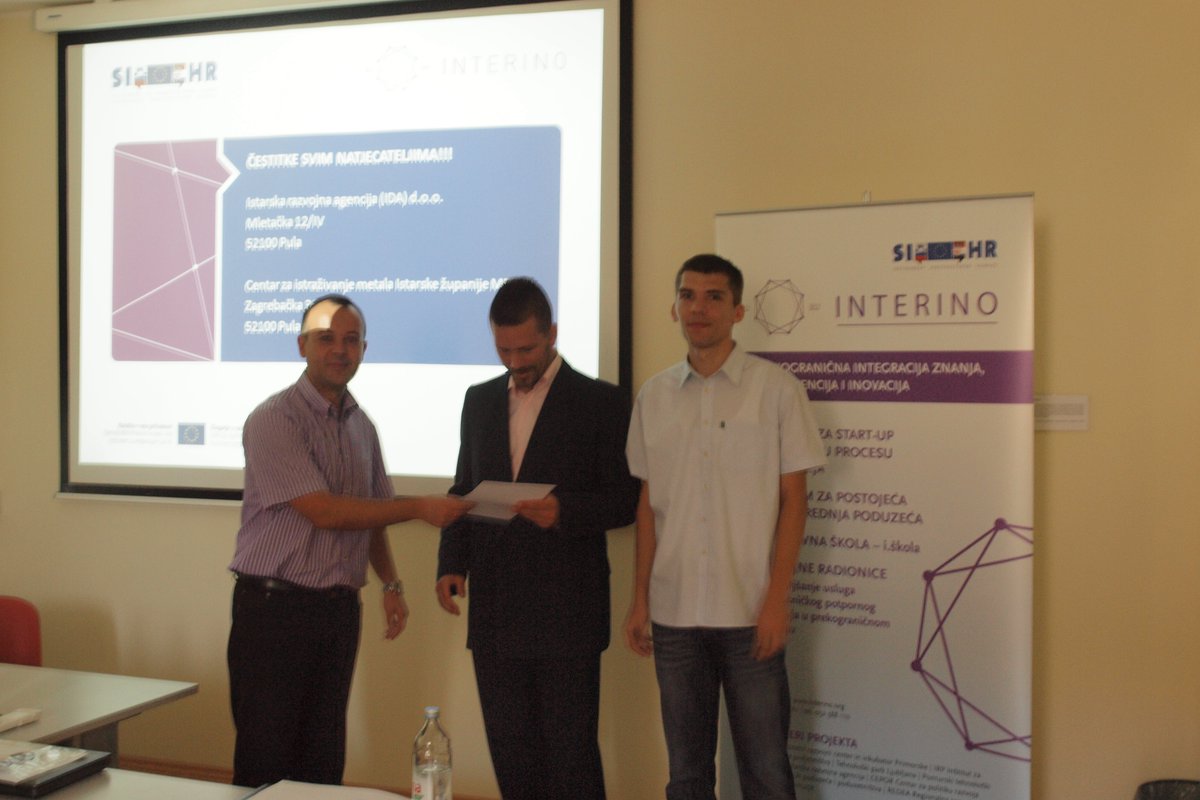 Proglašenje pobjednika regionalnog natječaja za najbolji poslovni plan INTERINO BizPlan Contest