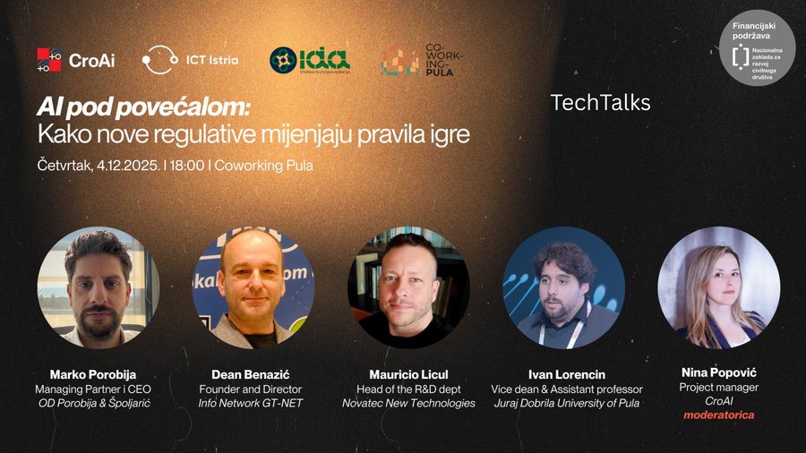 Poziv na TechTalks na temu "AI pod povećalom: Kako nove regulative mijenjaju pravila igre"